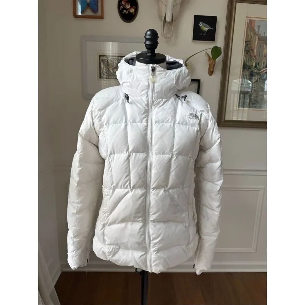 The North Face Tamburello 600 White Puffer Coat Stains M